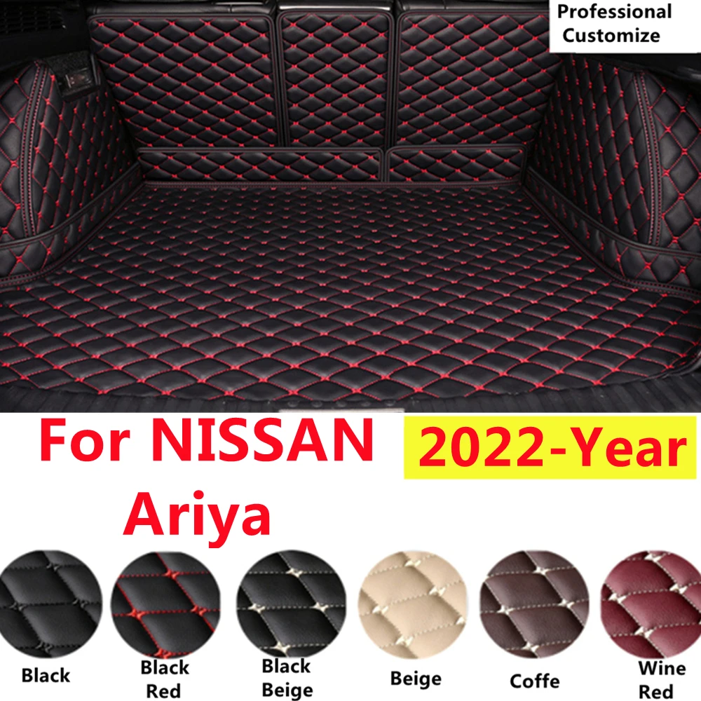 

Полный комплект SJ, подходит для NISSAN Ariya 2022 лет, автомобильные фитинги, коврик для багажника, подкладка для багажника, задний карго, XPE кожа