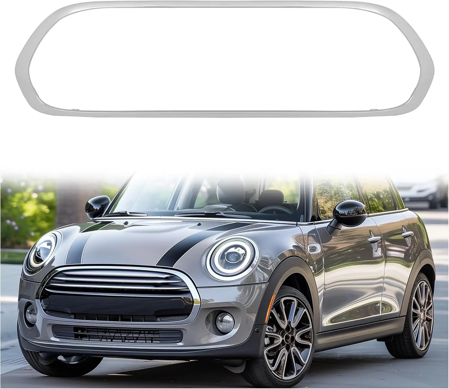 

Накладка на переднюю решетку капота для Mini Cooper F55 F56 F57 2014-2021, замена MC1202100 51137300589, объемная крышка гриля ABS