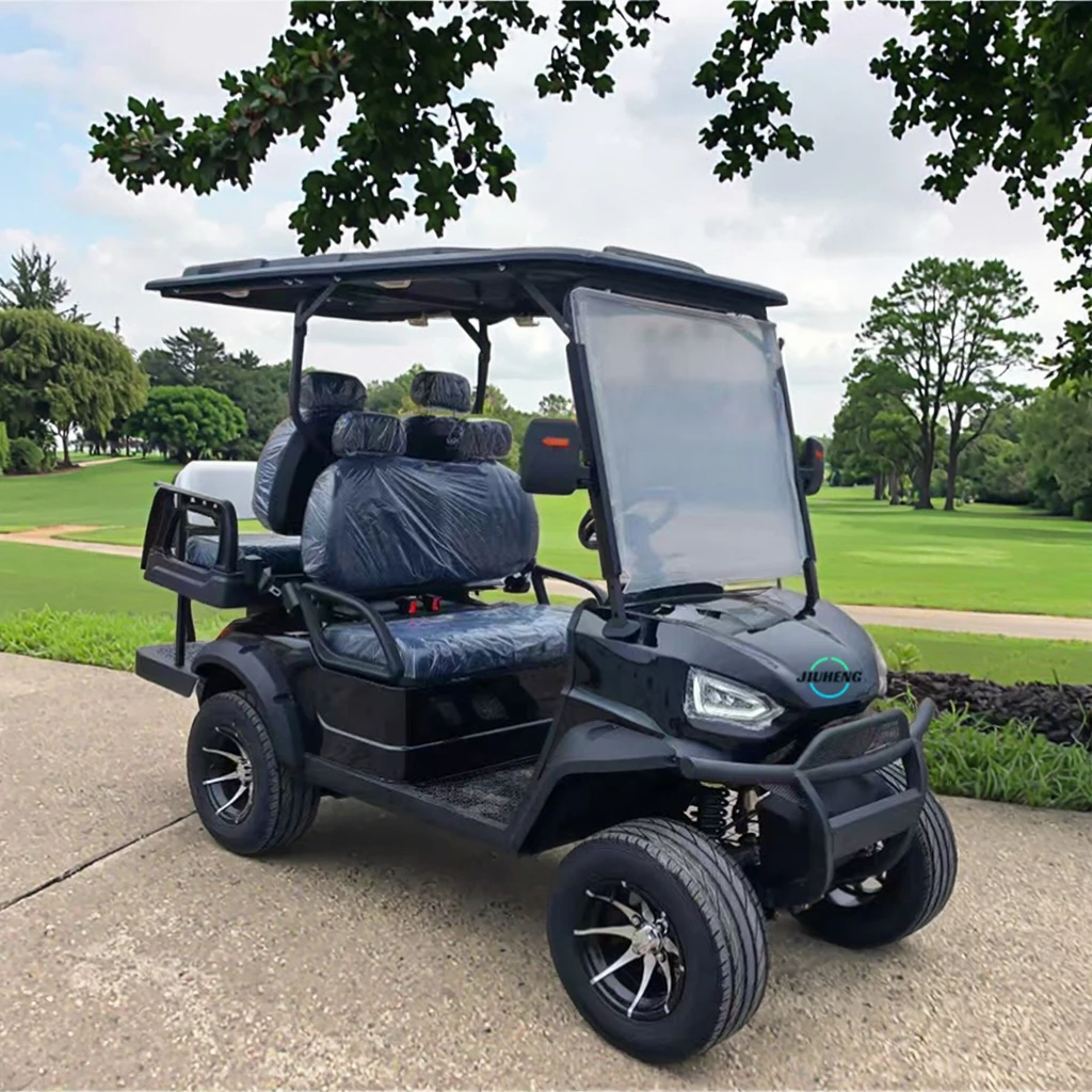 4WD Off-Road Electric Golf Cart with Solar Panel Utility Vehicle for Resort Tourism Farm Transportation
