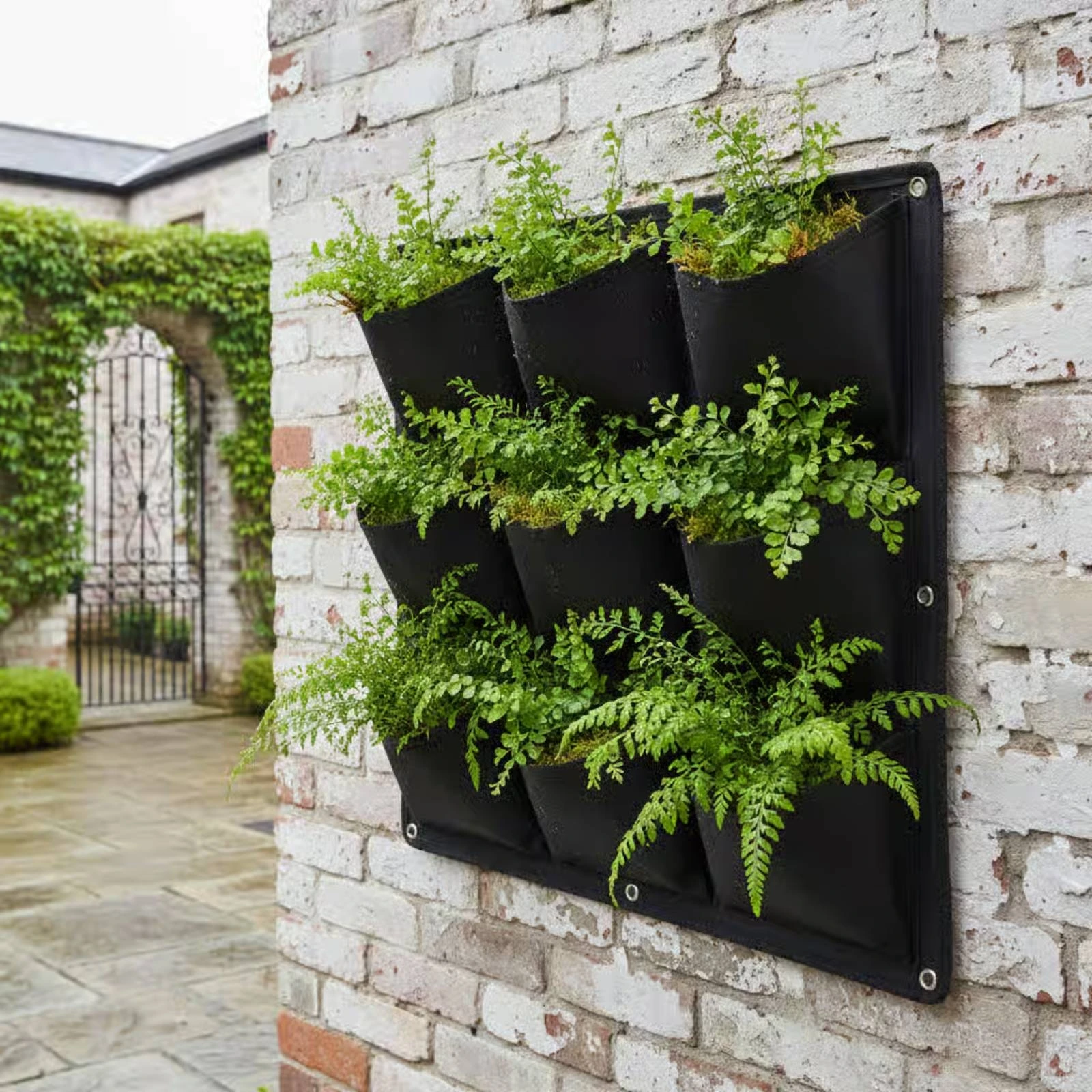 Wall Garden Planter Bag Metal Eyelets Wall Planter Bag Easy to Mount Lightweight