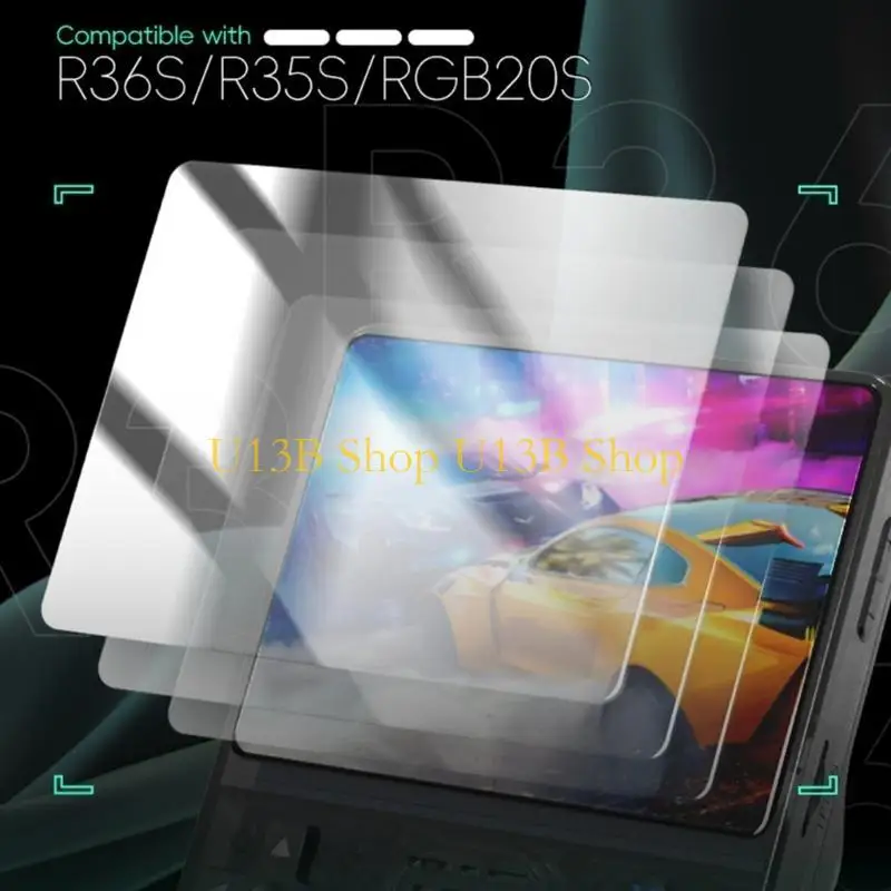 U13b Carrega bolsa armazenamento e temperado protetor para console jogo R36S/R35S