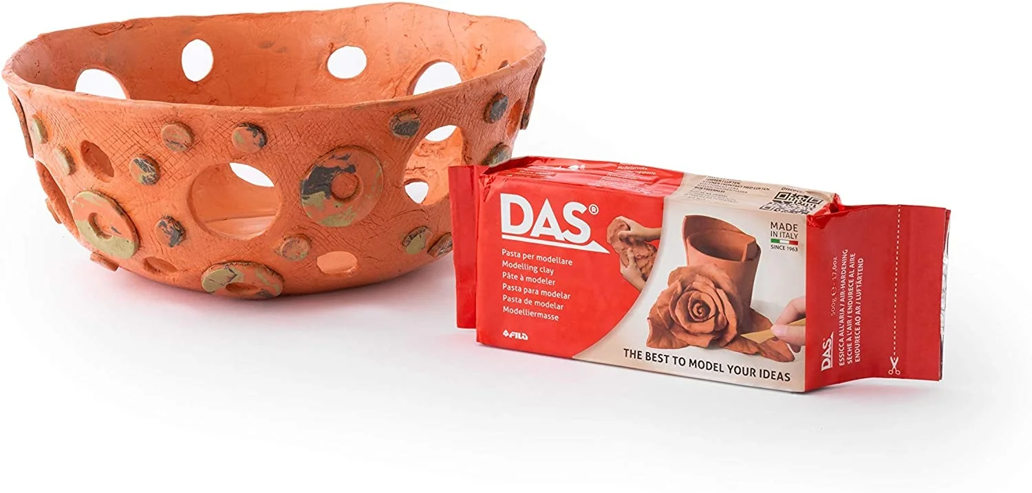 Das Air-Drying Ceramic Model Plasticine DIY Dough Set White Brown CLAY