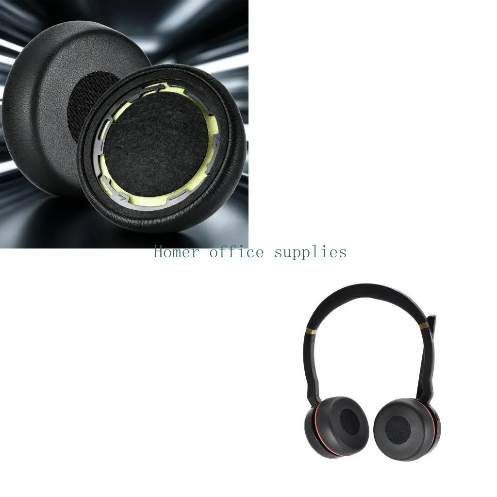 K43B – couvre-oreilles ovales noirs, pour écouteurs 75 75+, pour réunion bureau