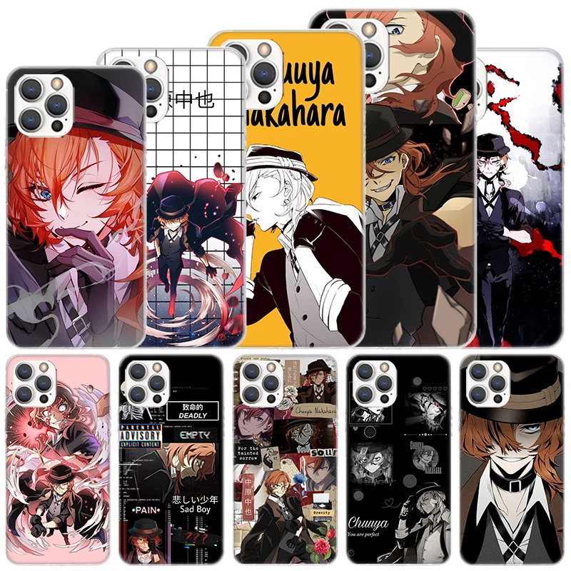 Bungo Stray Dogs Nakahara Chuuya Soft Case For iPhone 16 17 Air 16E 15 Plus 11 12 13 Mini 14 Pro Max Phone Cover Apple 7 8 SE Co