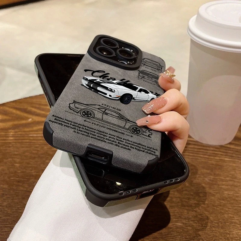 Cool Sports Car Design Phone Case For iPhone 16 17 15 Pro Max 14 Pro 13 12 11 Air XR X XS 7 8 Plus SE 2022 Anti-Fall Soft Cover view 5
