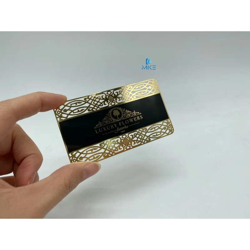 Customized.product.CR80 size silver plated stainless steel metal cards