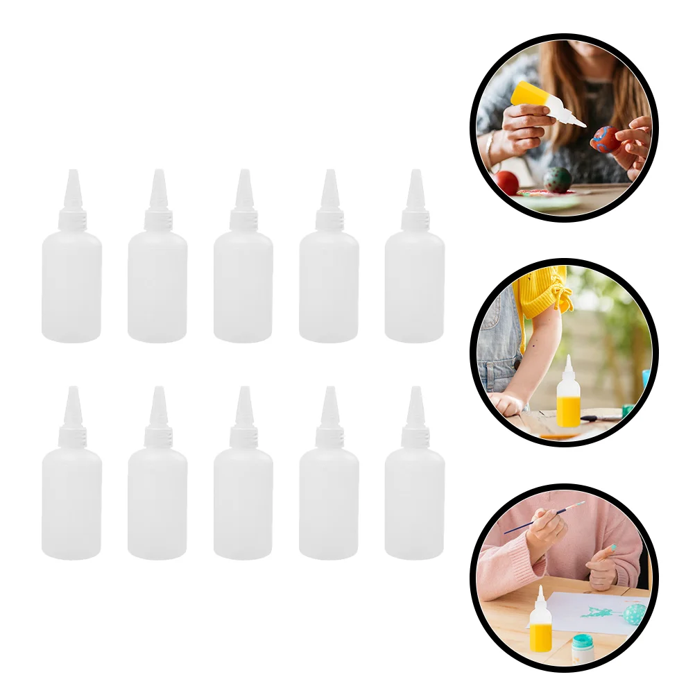 20 Pcs Liquid Glue Pointed Mouth Bottle Squeeze Bottles Ketchup Plastic Dispensing