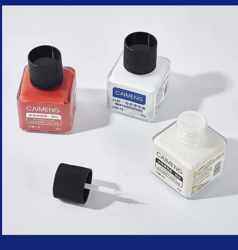 

Stedi 40g MP-10~MP-19 Set Water-based Panel Line Paint Plastic Model Weathering Color for Military Model Hobby DIY Hobby Tools