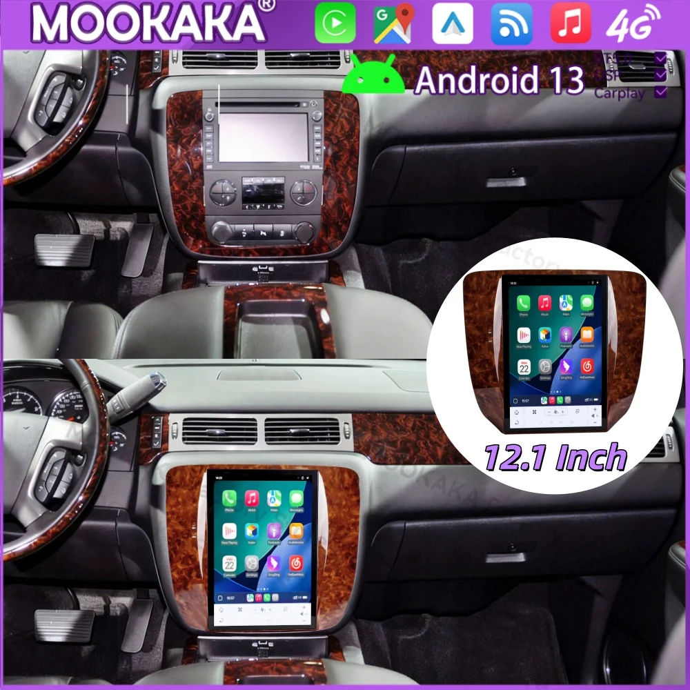 

Автомагнитола Android 13 для GMC Yukon, Chevy Suburban, Tahoe 2007-2013 с GPS, мультимедийный плеер, интеллектуальная навигация, автомобильная стереосистема