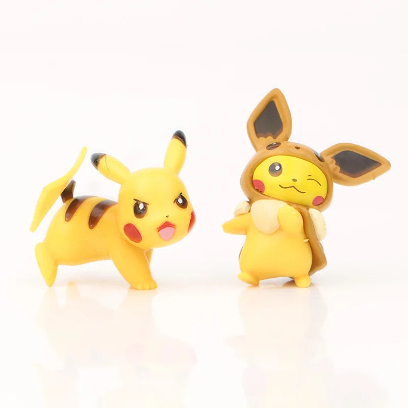 8 Pcs/Set Mini 2-4cm Pokemon Dolls Figure Little Elf Pet Pikachu Bulbasaur Squirtle Figurine Anime Cake Decoration Ornaments image 3