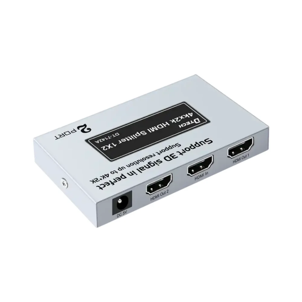 Wholesale 5V 1A HDMI Splitter Support 3D 4K 30Hz 1 in 2 Out HDMI Splitter 2 Ports