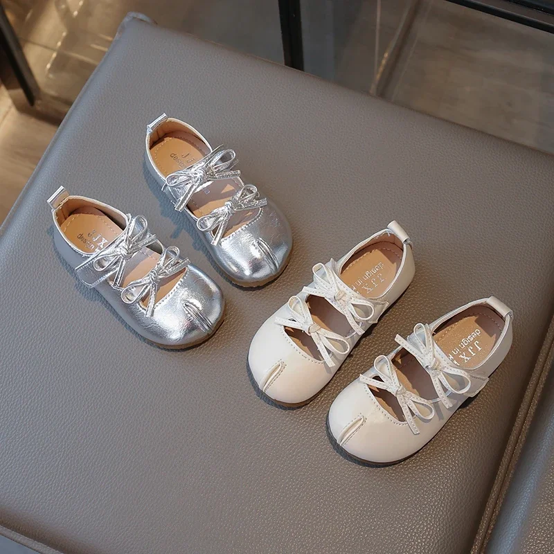 

Sweet Princess Girls Kids Soft Bottom Single Shoes Spring Autumn New Style Korean Version Girl French Tied Shoe Lace Padded