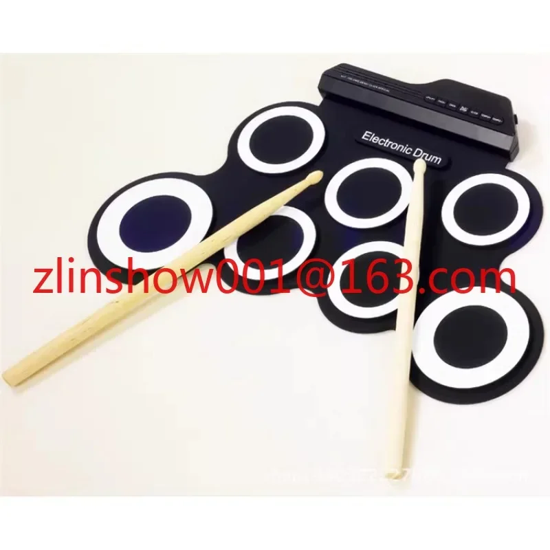 

Hand roll USB electronic drum portable kit practice folding silicone electric jazz customization