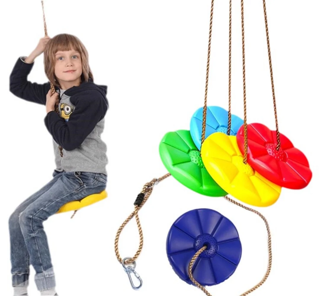 Kinderschijfschommel Verdikte achthoekige bloemblaadjeschommel Binnentuinschommel Hangstoel voor kinderen Speelgoed in hoogte verstelbaar