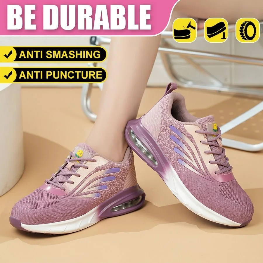 أحذية أمان رجالية سوليد أحذية عمل امرأة خفيفة الوزن تنفس الصلب تو أحذية رياضية مع حماية مكافحة تحطيم Stabbing35-42
