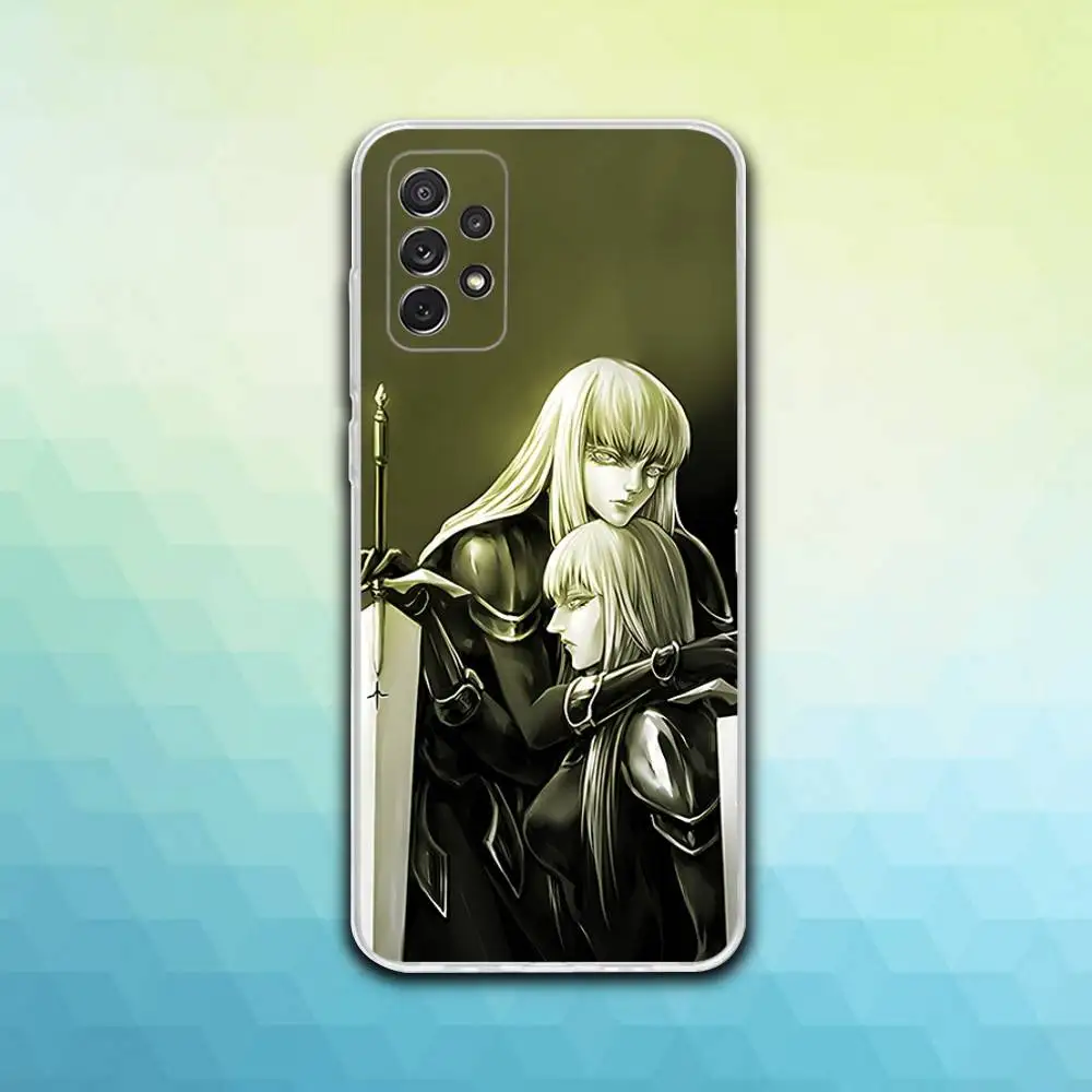 C-ClaymoreS Anime Phone Case For Samsung S30,23,21,22,20, FE lite,S10,9,8,7 PIus Note20ultra Soft Transparent