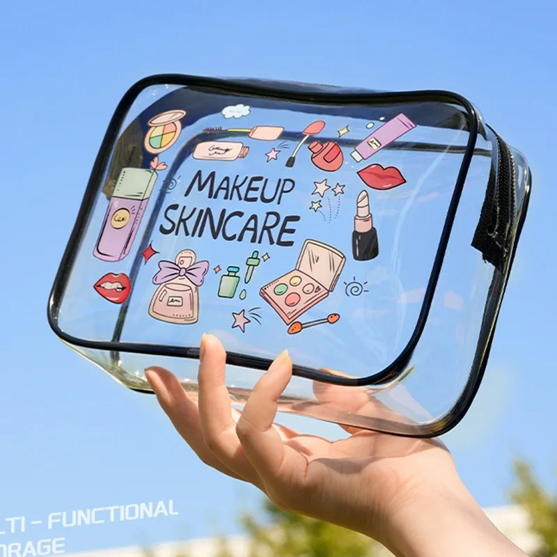 Reise-Kosmetik-Aufbewahrungstasche, wasserdichte, transparente Make-up-Tasche aus PVC, Reise-Aufbewahrungstasche für Toilettenartikel, Tasche für Haarpflegeprodukte