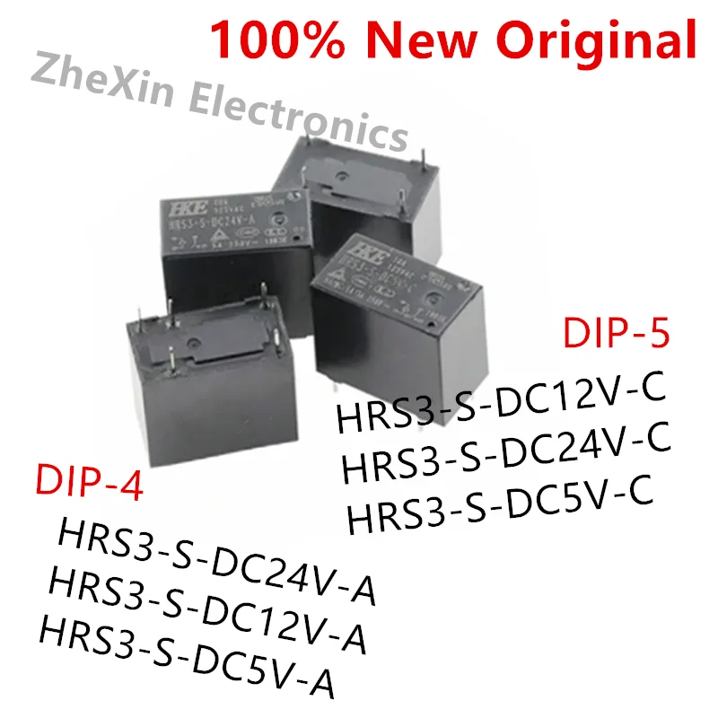 10PCS  HRS3-S-DC24V-A、HRS3-S-DC12V-A、HRS3-S-DC24V-A  DIP-4 New Original Relay  HRS3-S-DC24V-C、HRS3-S-DC12V-C、HRS3-S-DC5V-C DIP-5