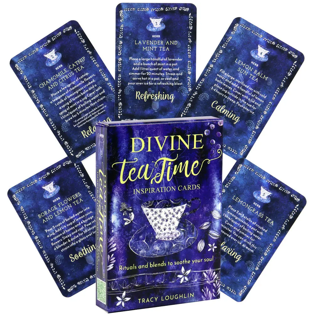 

Divine Tea Time Inspiration Oracle Leisure Entertainment Card Family Gathering Divination Deck Tarot Board Playing Card Game