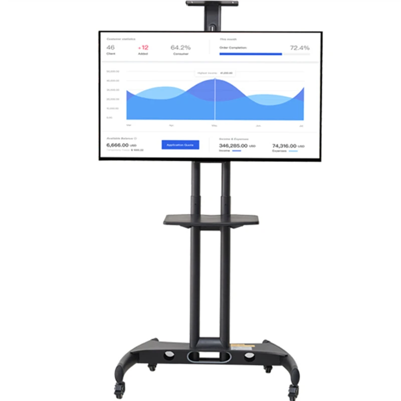 

ZJW STLF Advanced Cheap price corner tv cart mobile trolley stand