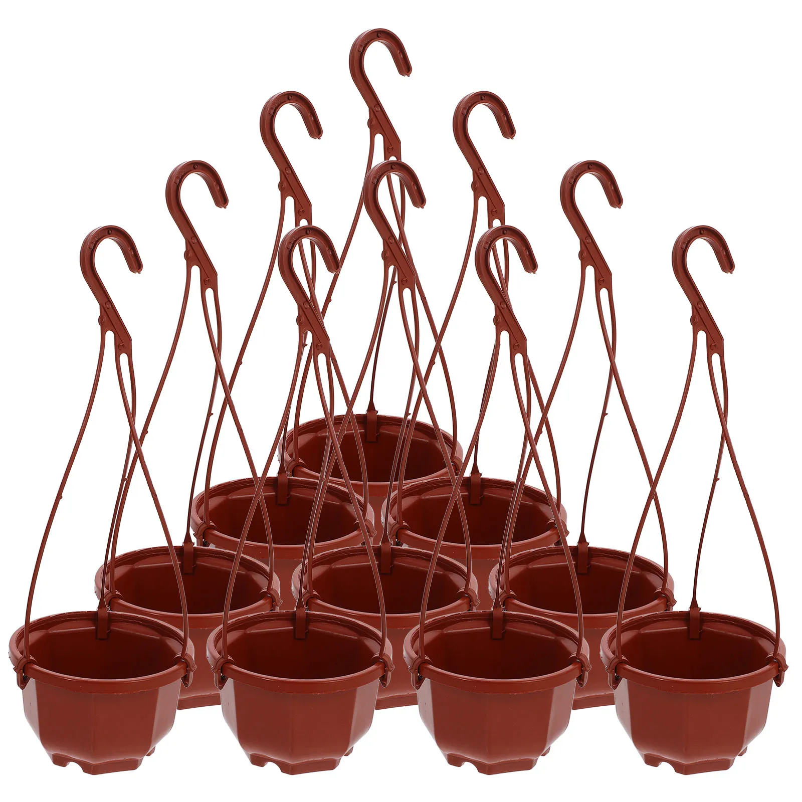 

10 set 10 set Plastic Pot Durable Hanging Plant Basket Indoor Outdoor Garden Outdoor Hanging Plant Pots Planter Container