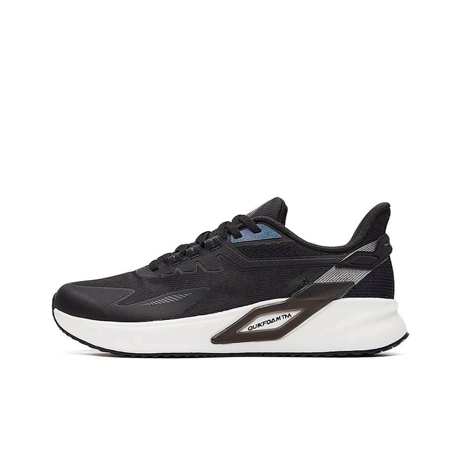 361 Cushioning Breathable, Lightweight, Slip Resistant Low top Running Shoes Men's Carbon Black 672142206
