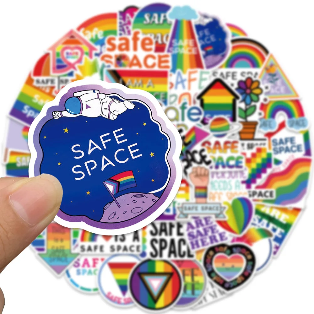 

10/30/50Pcs Colorful Social Safety Distance Graffiti Decorative Stickers DIY Guitar Water Cup Skateboard Waterproof Stickers