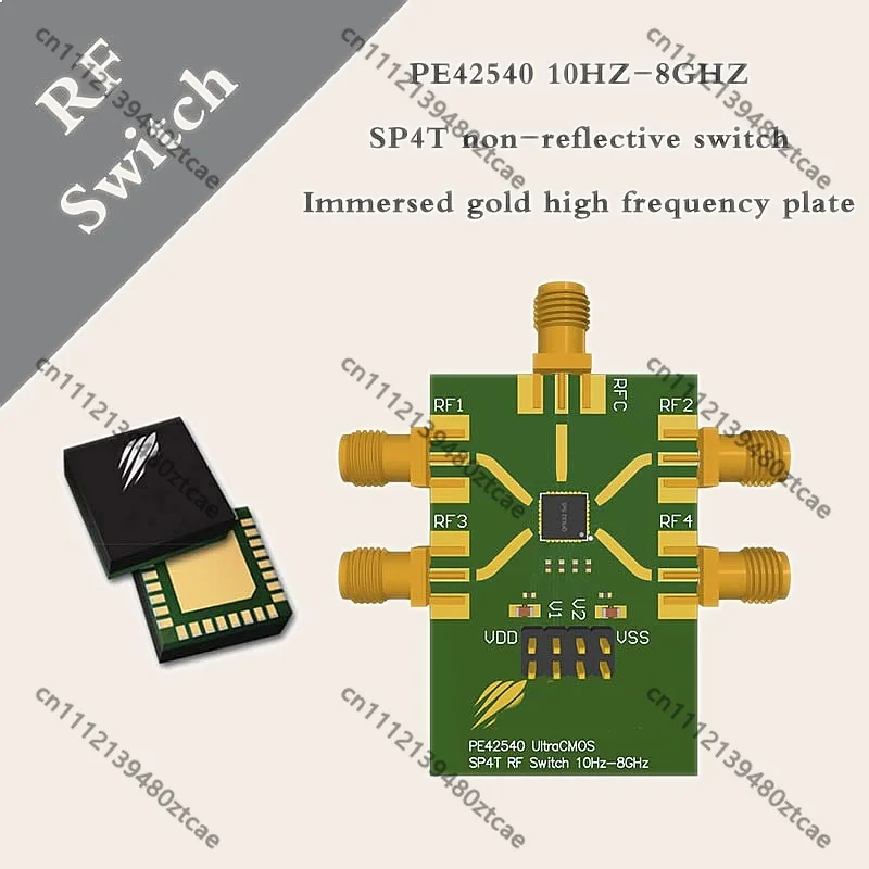 PE42540 10Hz-8GHz SP4T Absorptive RF Switch Immersion Gold High Frequency Board