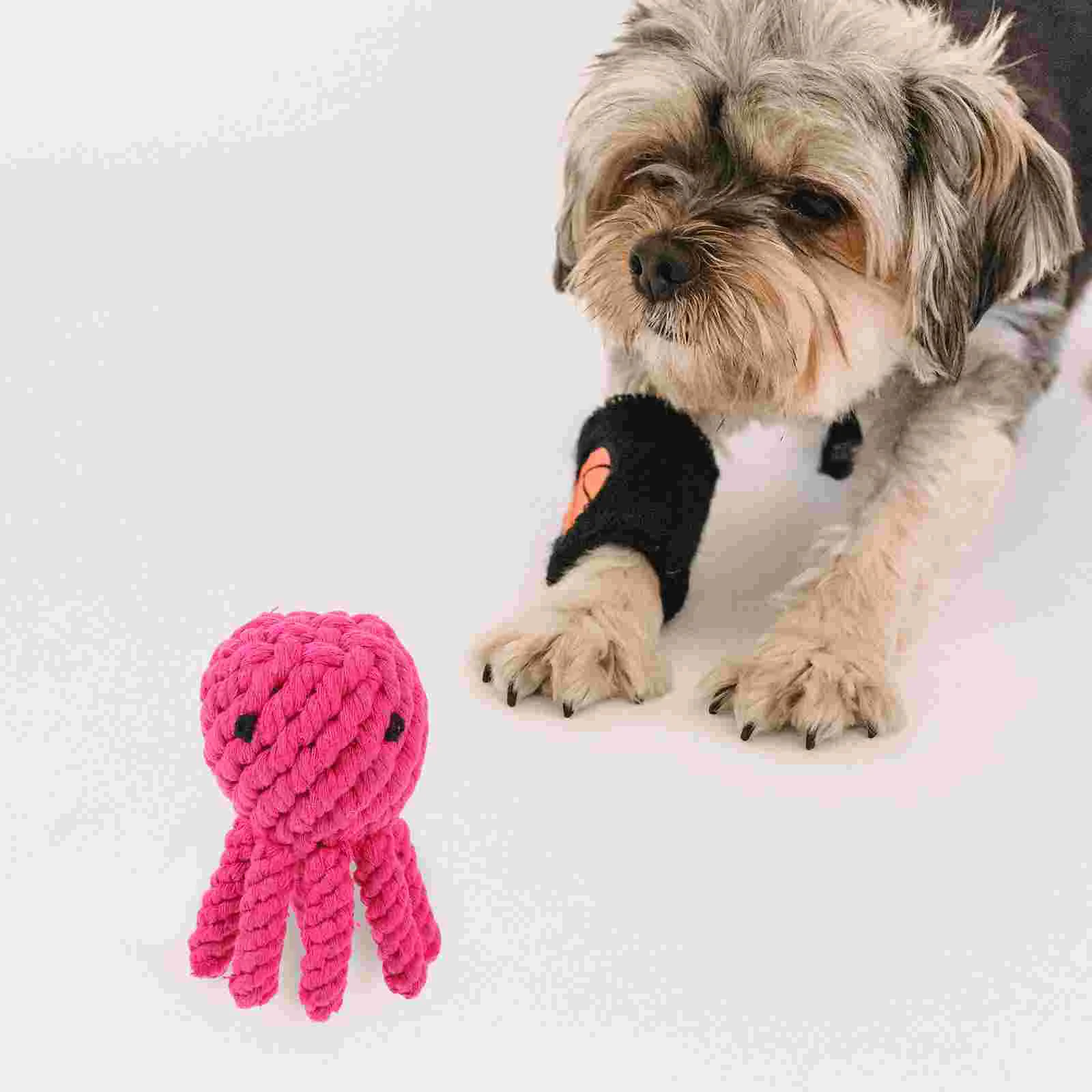 Small Dog Toys Cotton Rope Chew Pet Cartoon Molar Tooth Cleaning Training Puppy Playtime