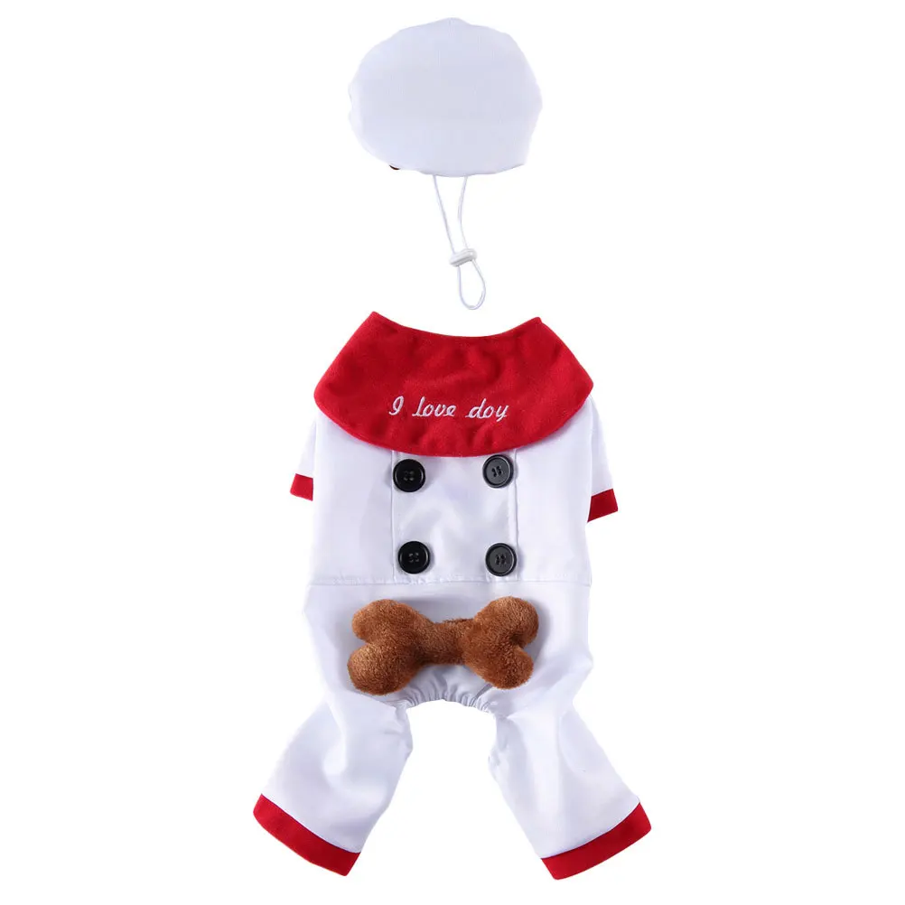 

Ipetboom Pet Dog Costume Set Funny Halloween Christmas Dress for Pug Large White Polyester Sweatshirt Autumn Apparel