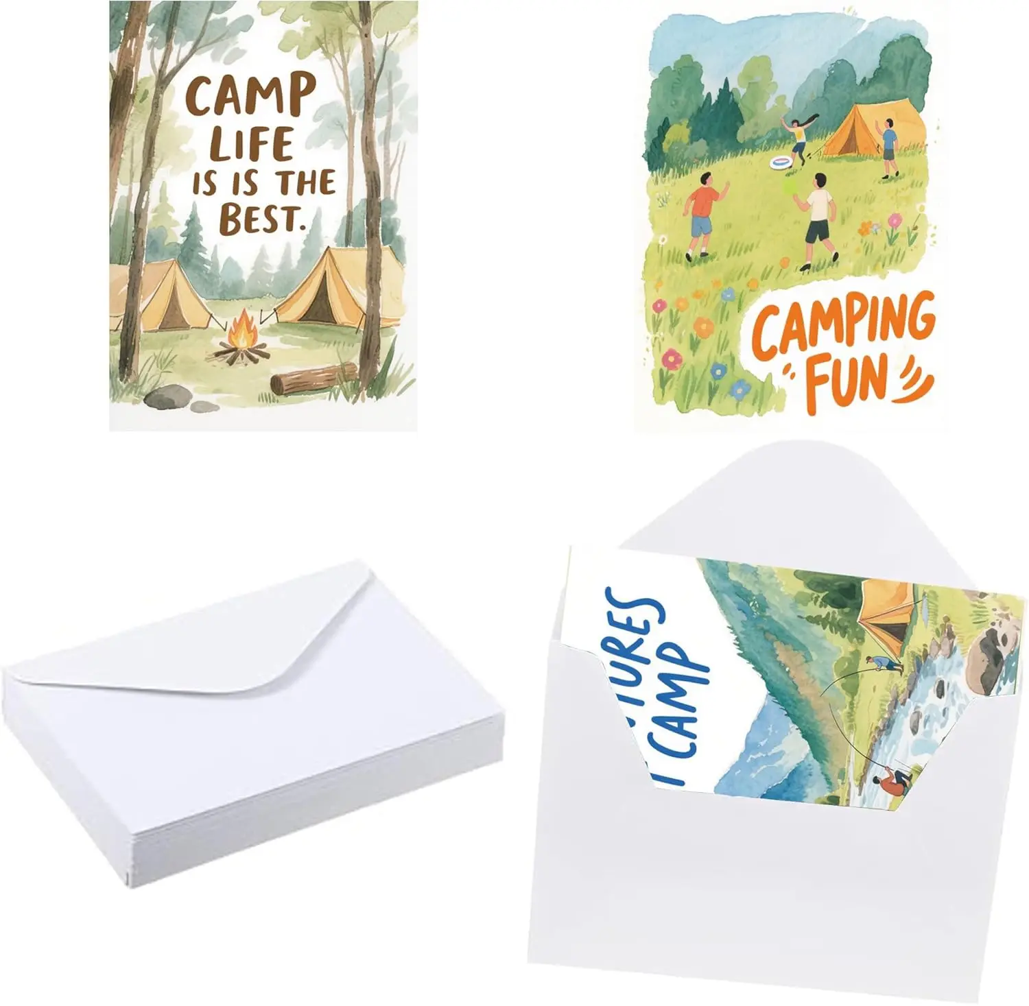 

Поздравительные открытки Sleepaway Camp для кемперов и детей в Sleepaway Camp Essentials для девочек, мальчиков — 4 х 6-дюймовые нотки Summer Vacati