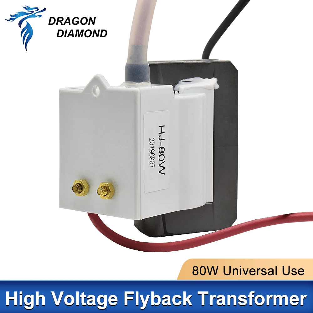 80W Co2 Laser Hoogspanning Flyback Transformator Voeding voor Co2 Graveur Machine PSU