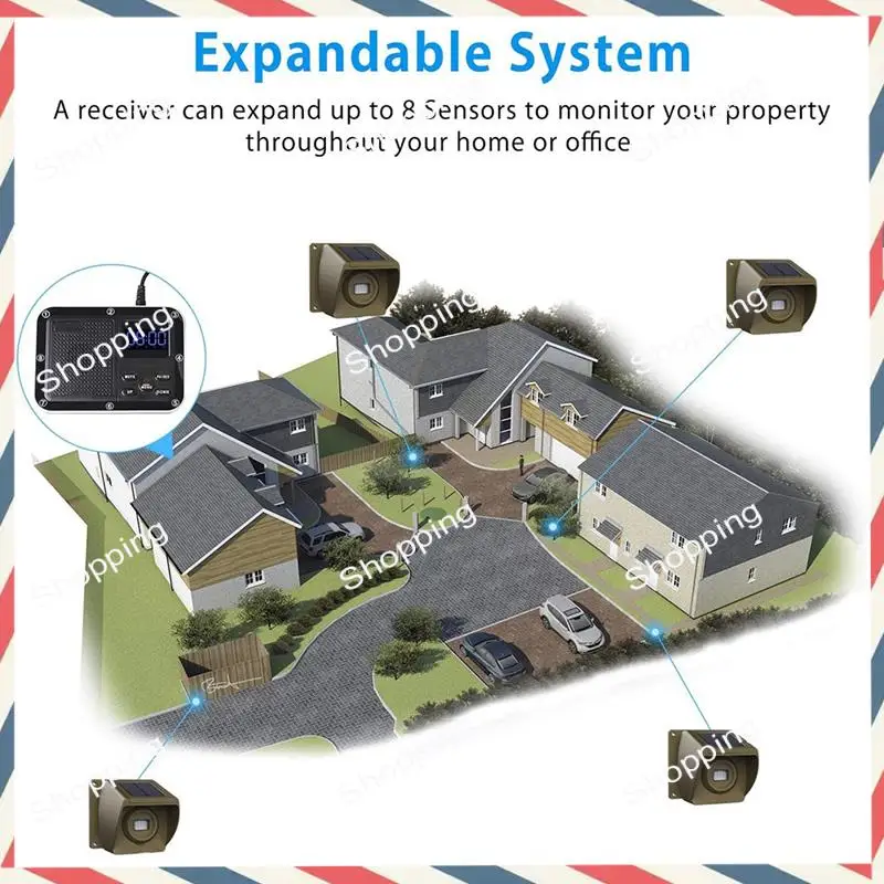 M20K Expandable For Wireless Driveway Alarm System ( Only Sensor, CAN NOT Work Without Receiver )