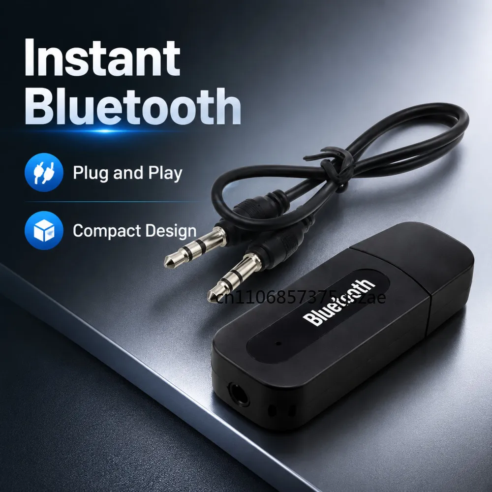 3.5mm Jack Bluetooth-compatible Audio Receiver Stereo Bluetooth-compatible AUX RCA USB for Smart Phone Wireless Music Adapter