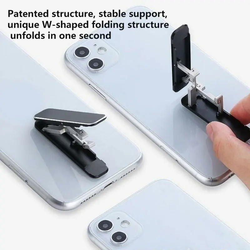 

Ультратонкий складной мини-держатель для настольного телефона, клейкий, сильная адсорбция, портативный держатель для телефона, подходит для всех мобильных телефонов