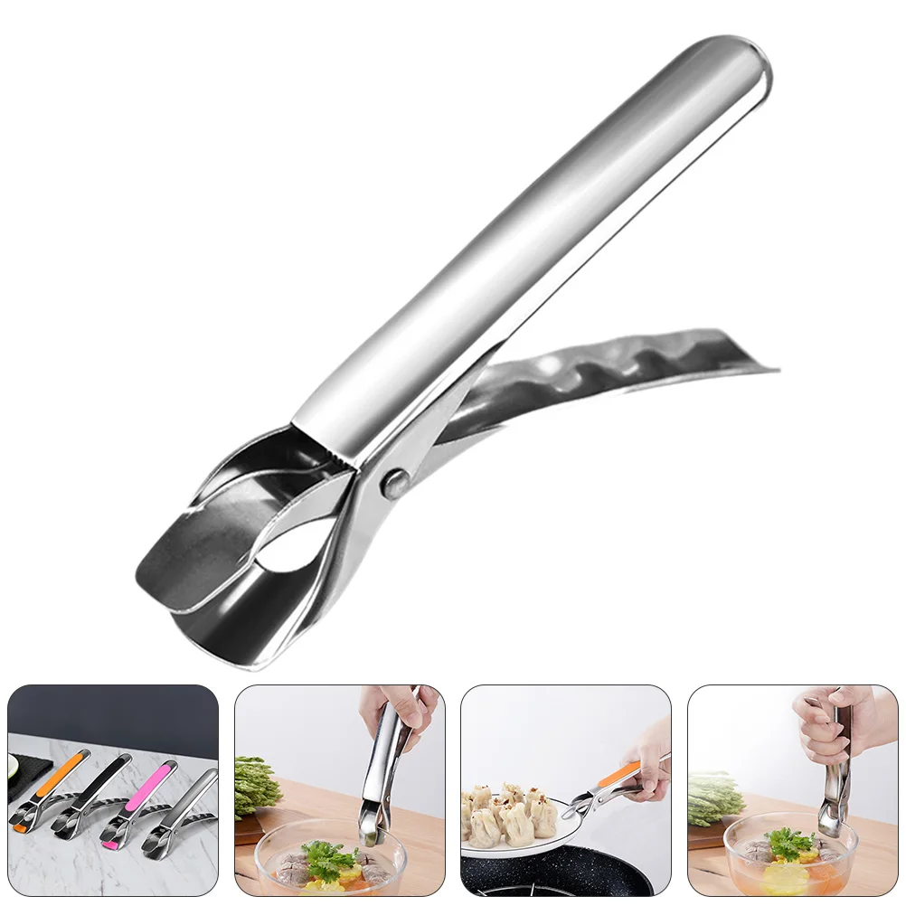 

2Pcs Stainless Steel Bowl Gripper Clip Dish Clamp Plate Tongs for Hot Pots Bowls Microwave Oven Use Kitchen Essential
