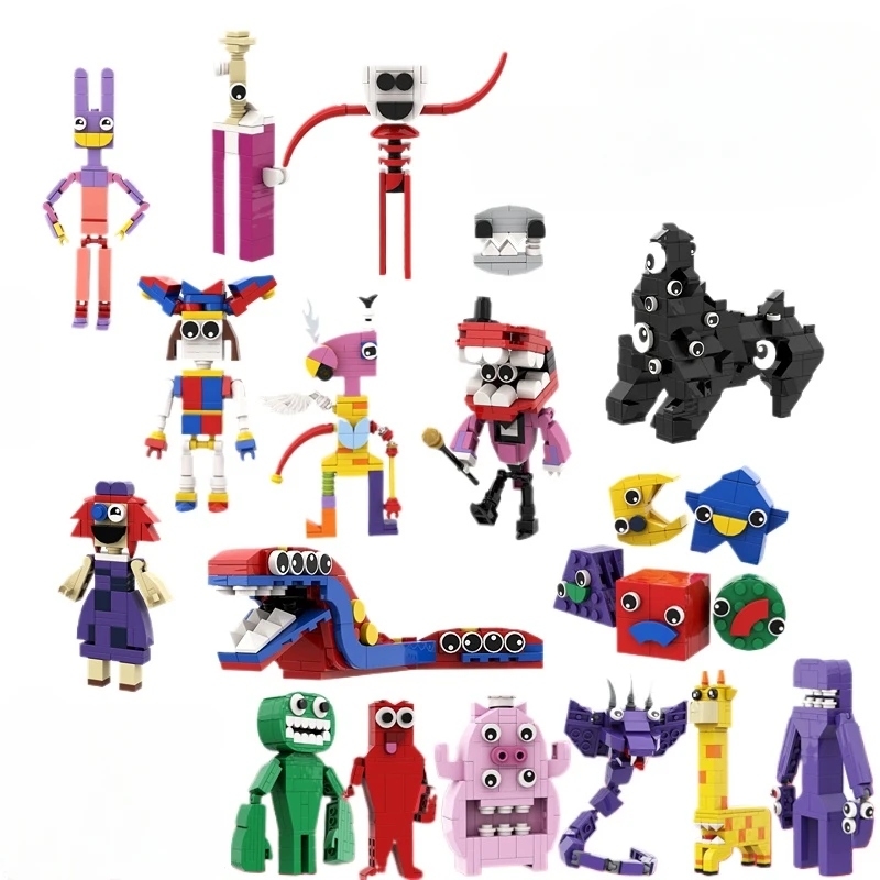 New MOC Circus Monster Clown Creative Building Block Doll Animation Toy Model Children Puzzle Assembled Model Boy Halloween Gift