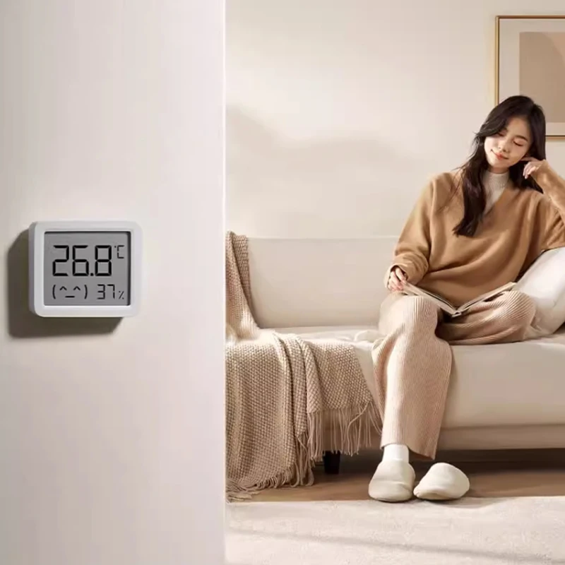 XIAOMI Mijia الذكية مستشعر درجة الحرارة والرطوبة 3 بلوتوث صغير الكهربائية الرقمية الرطوبة مقياس الرطوبة العمل لتطبيق Mi Home