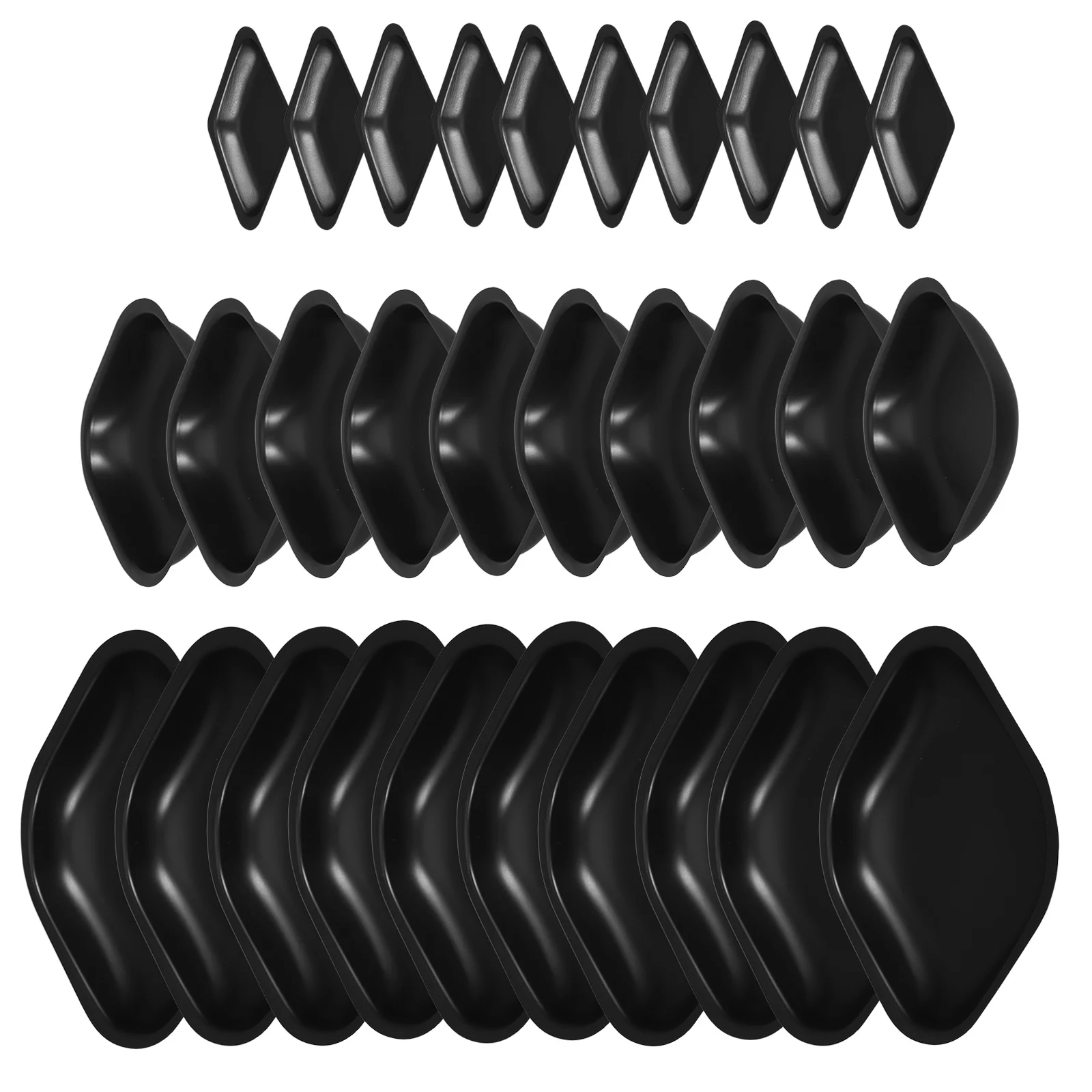 

30 Pcs Epoxy Plastic Weighing Pan Lab Mixing Container Liquid Measuring Boat Dish Mini Tray Weight Black