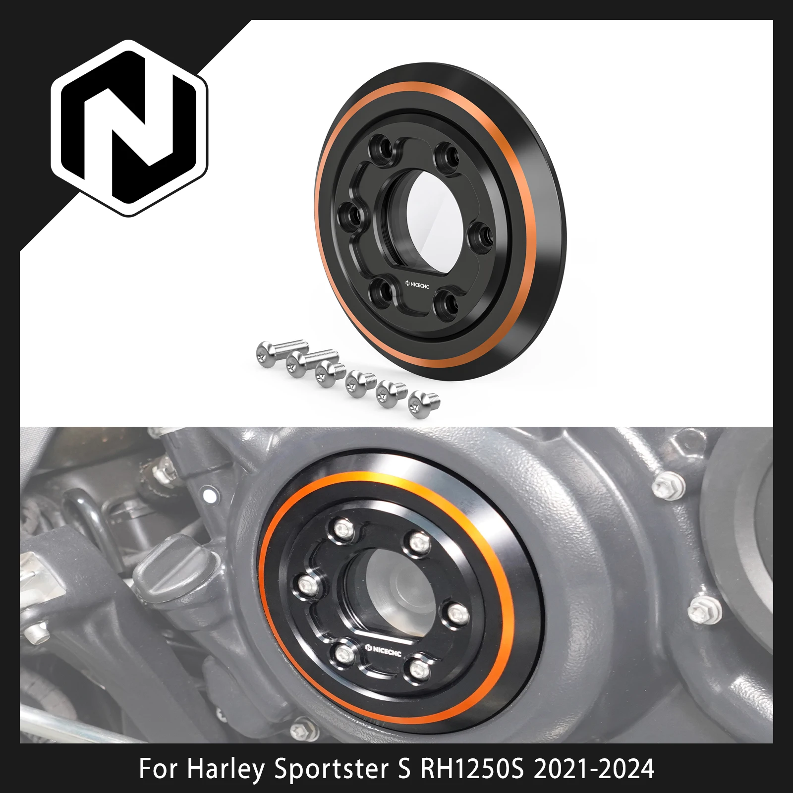 

Transparent Alternator Plug Cover For Harley Sportster S RH1250S 2021-2024 Pan America 1250 RA1250 2021-2024 Nightster RH975