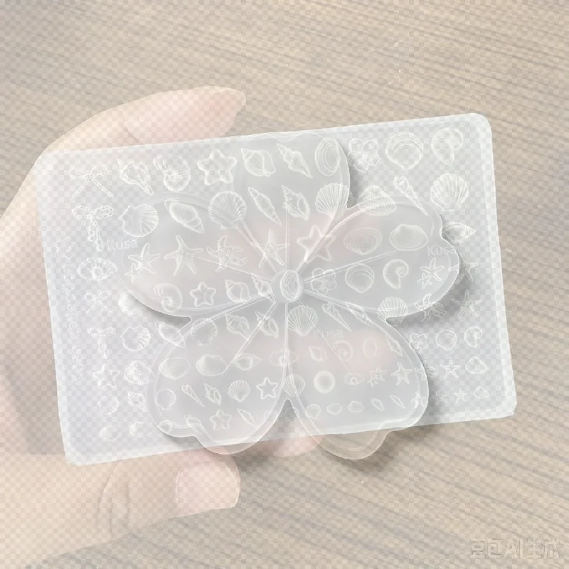 Silicone Nail Art Stamping Mold With Ocean Seashell Starfish Star Moon Bow Designs Durable For Home DIY Nail Salon Decoration