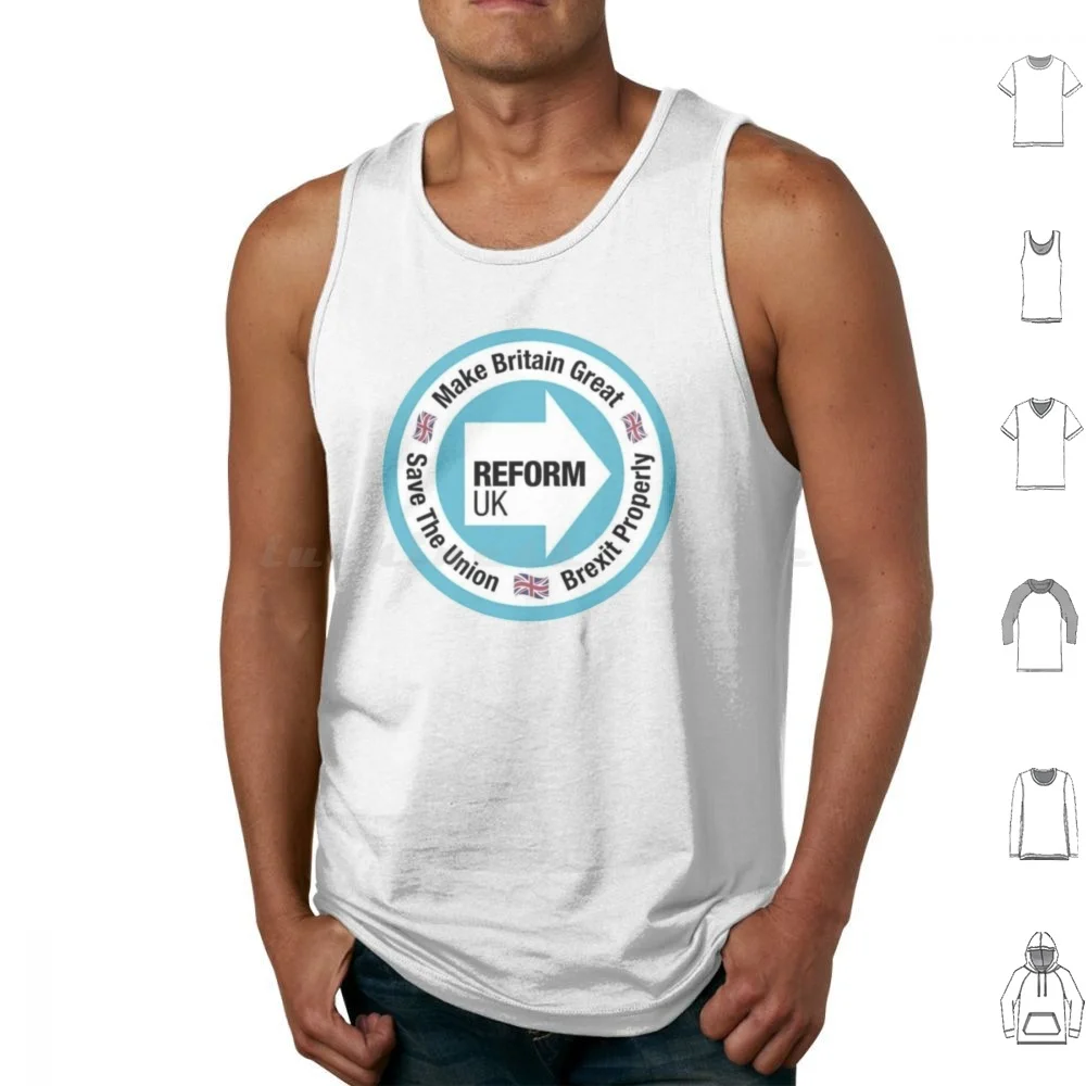 Reform Uk Make Britain Great Again Tank Tops Vest Sleeveless Reform Party Reform Uk Uk Reform Party Uk Reform Uk Reform