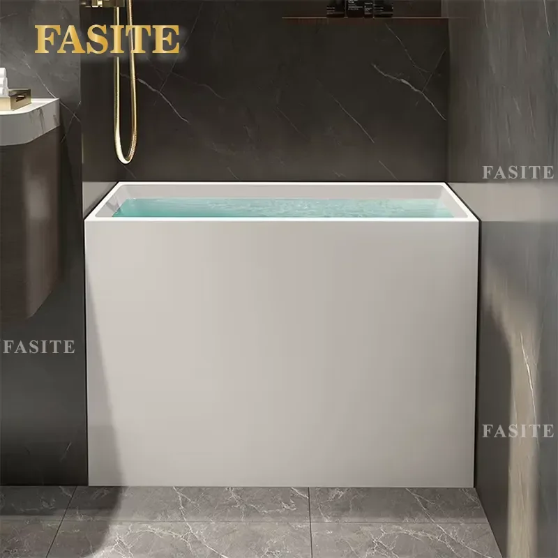 Modern Luxury Freestanding Acrylic Bathtub Deep Soaking Tub for Bathroom Home Spa Relaxation Ergonomic Design Easy Clean