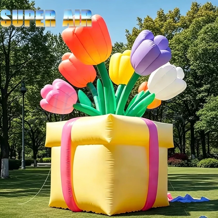 

Giant LED Inflatable Art Neon Jungle Flower Decor Tree for Events & Holidays