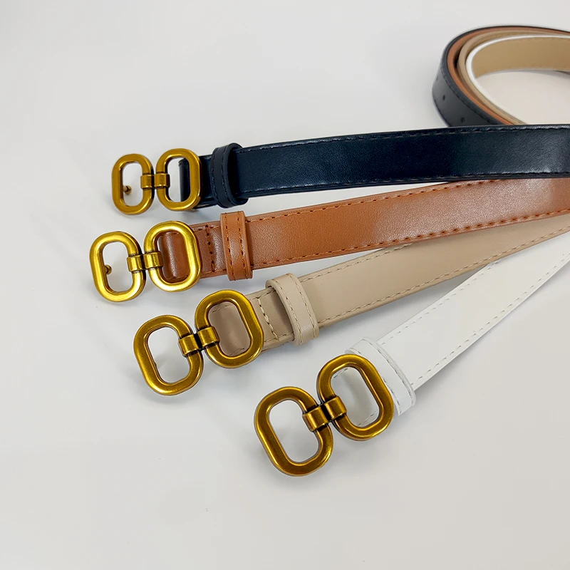 luxury PU Leather Belt for Women Designer Metal Buckle Waist Strap Female Jeans Dress Trouser All-match Decorative Waistband image 6