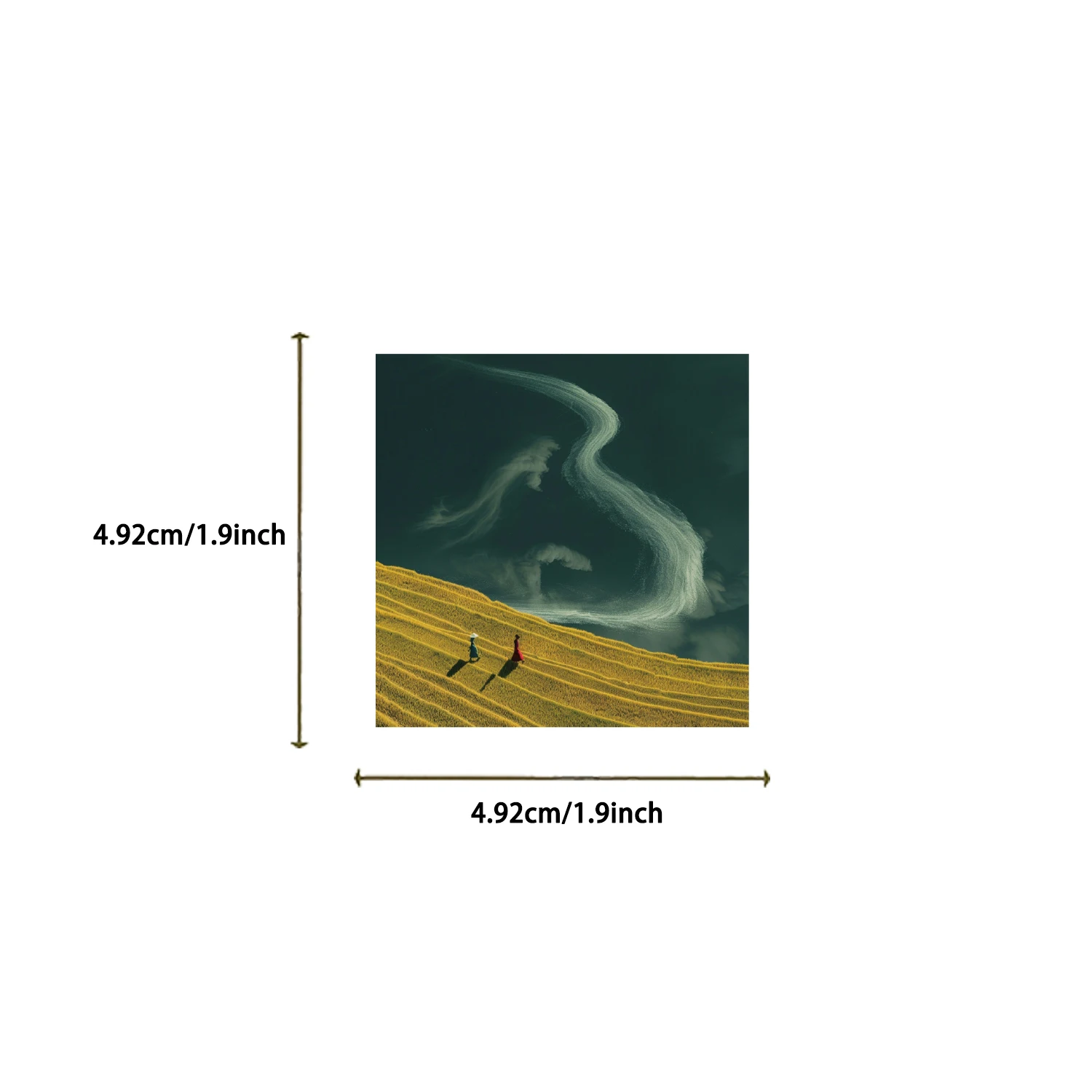 ベトナムの風景ステッカー,手工芸品,ラップトップ,電話のボトル,荷物,防水落書き,ビニールステッカー,緑,夏,50個
