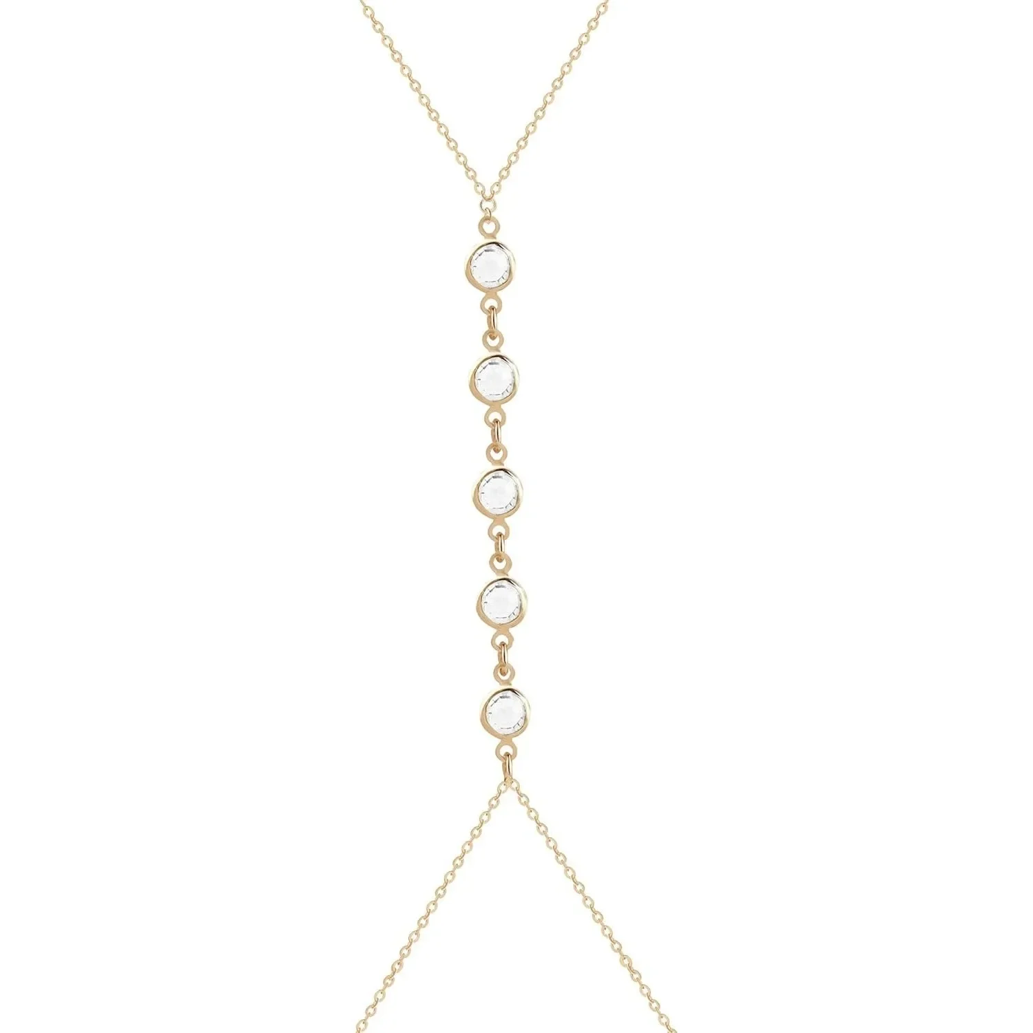 Cadena de cintura de cristal para playa de verano, cadenas para el cuerpo de 26 pulgadas para mujer, sujetador de Bikini cruzado con diamantes de imitación en capas, joyería para el cuerpo