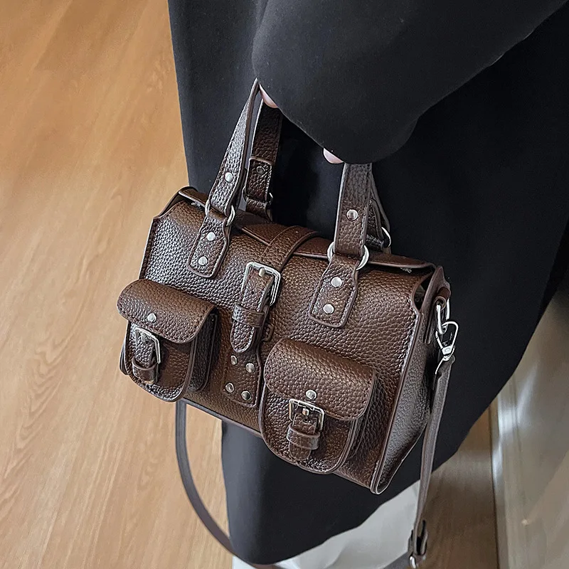 

2025 Early Autumn Luxe Square Bag, Chic Shoulder Purse for Women, Aesthetic Crossbody Tote, Trendy Day to Night Bag