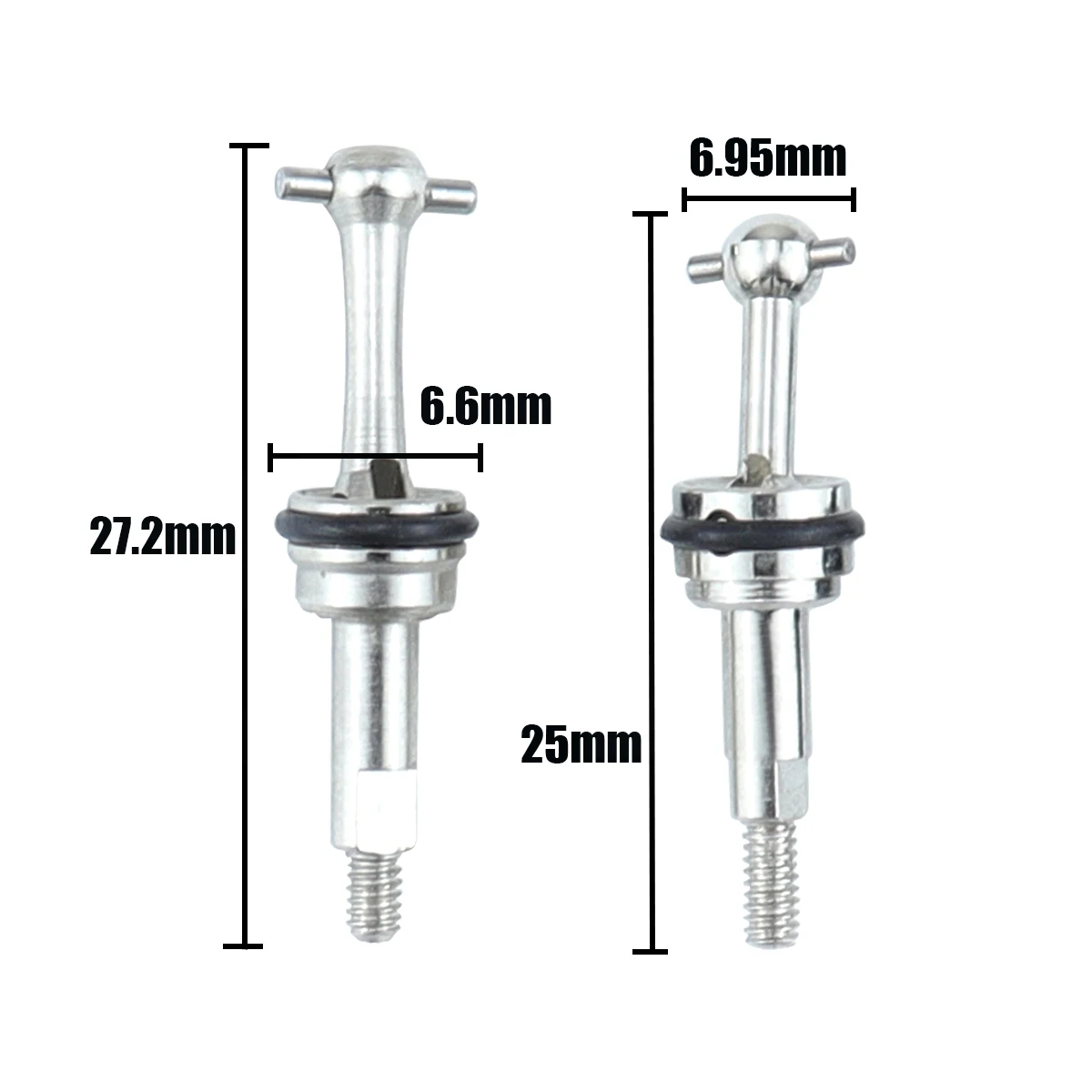 Metal CVD 2mm Extended  Universal Joint Shaft Transmission for MINI-Q Wltoys K969 K979 K989 P929-20 1/28 RC Car Upgrade Parts