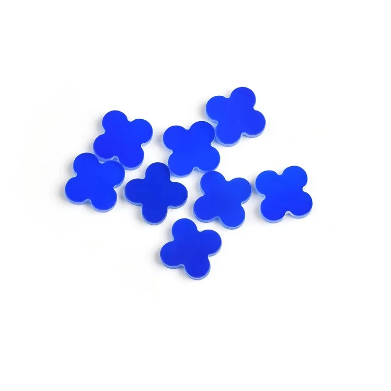 High quality heavy zircon clover 13x13x2.1mm 1.2g natural agate blue agate